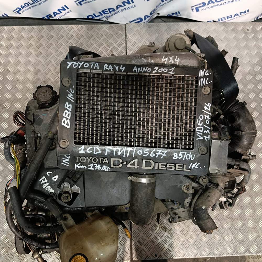Engine 1CD FTV Toyota RAV4 4x4 2001 2000 [2.0] Diesel D-4D Euro4 85KW 115HP 178.000 KM