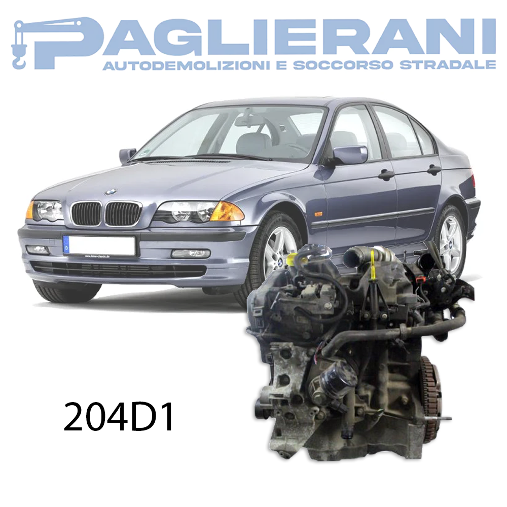 Motore 204D1 BMW Serie 3 E46 1998-2005 Euro3 2000 [2.0] Diesel 100KW 136CV 180.000 KM