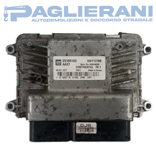 Centralina Motore ECU Continental GM Chevrolet Cruze 2012 AA37 5WY1J19B (25186182)