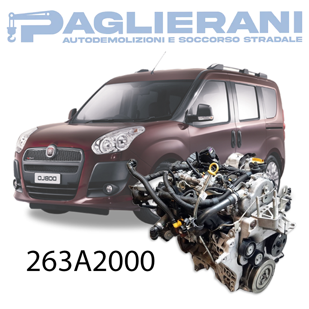 Motore 263A2000 FIAT Doblo' 2012-2024 1300cc Multijet Diesel 16V 90CV 200.000 KM