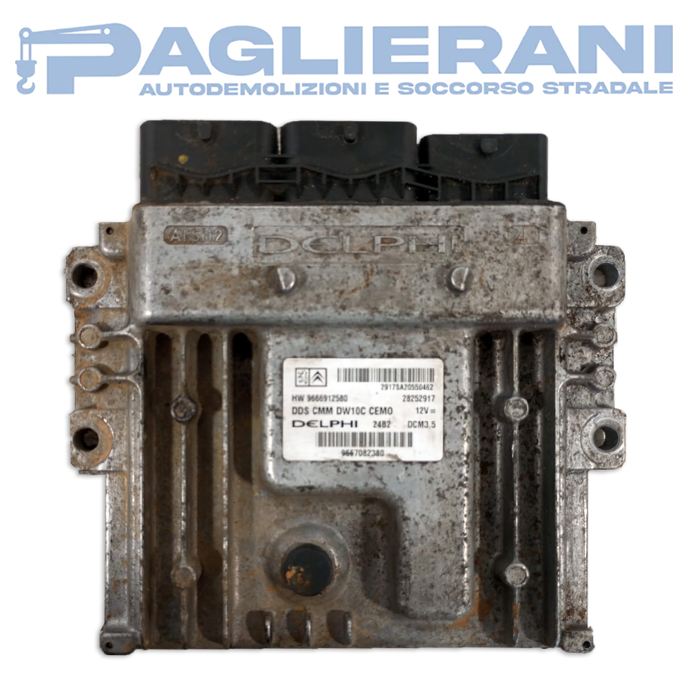 Centralina Motore ECU Delphi Peugeot 508 2010-2018 24B2 DCM3.5 HW9666912580 (28252917)