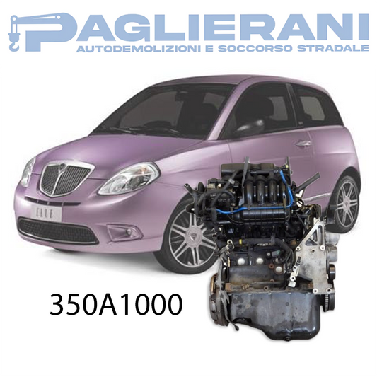 Motore 350A1000 Lancia Ypsilon 2010 Euro5 1400 [1.4] Benzina/GPL 57KW 75CV 200.000 KM