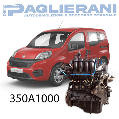 Motore 350A1000 FIAT Qubo 2009-2016 Euro5 Benzina/Metano 1400 [1.4] 57KW 77CV 140.000 KM