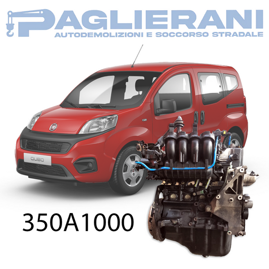 Motore 350A1000 FIAT Qubo 2009-2016 Euro5 Benzina/Metano 1400 [1.4] 57KW 77CV 140.000 KM