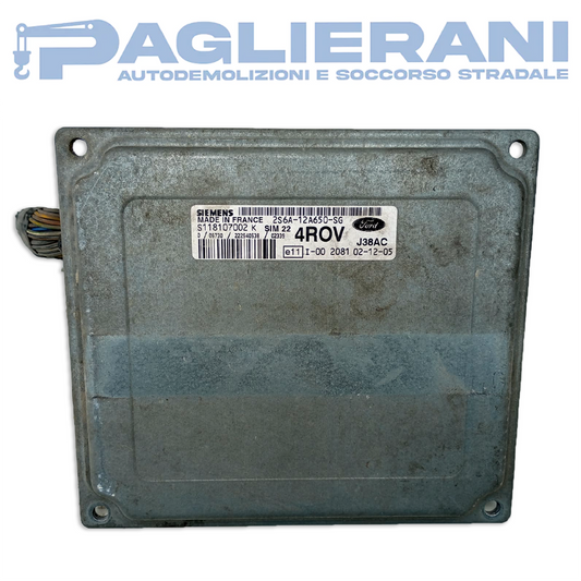 Centralina Motore ECU Siemens Ford Fiesta 2002-2003 J38AC 4ROV (S118107002K)