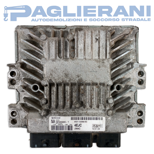 Centralina Motore ECU Continental FoMoCo Ford Fiesta 2008-2017 SID206 4EJC J38AC 8V21-12A650-EC (5WS40584C-T)