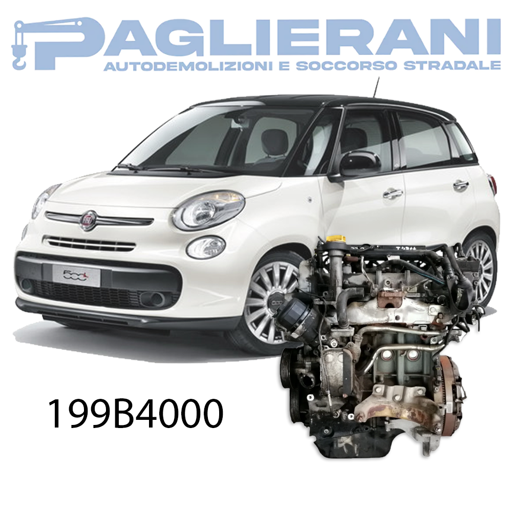 Motore 199B4000 FIAT 500L 2012-2016 Diesel Euro5 1300 [1.3] MJT 62KW 85CV 133.000 KM