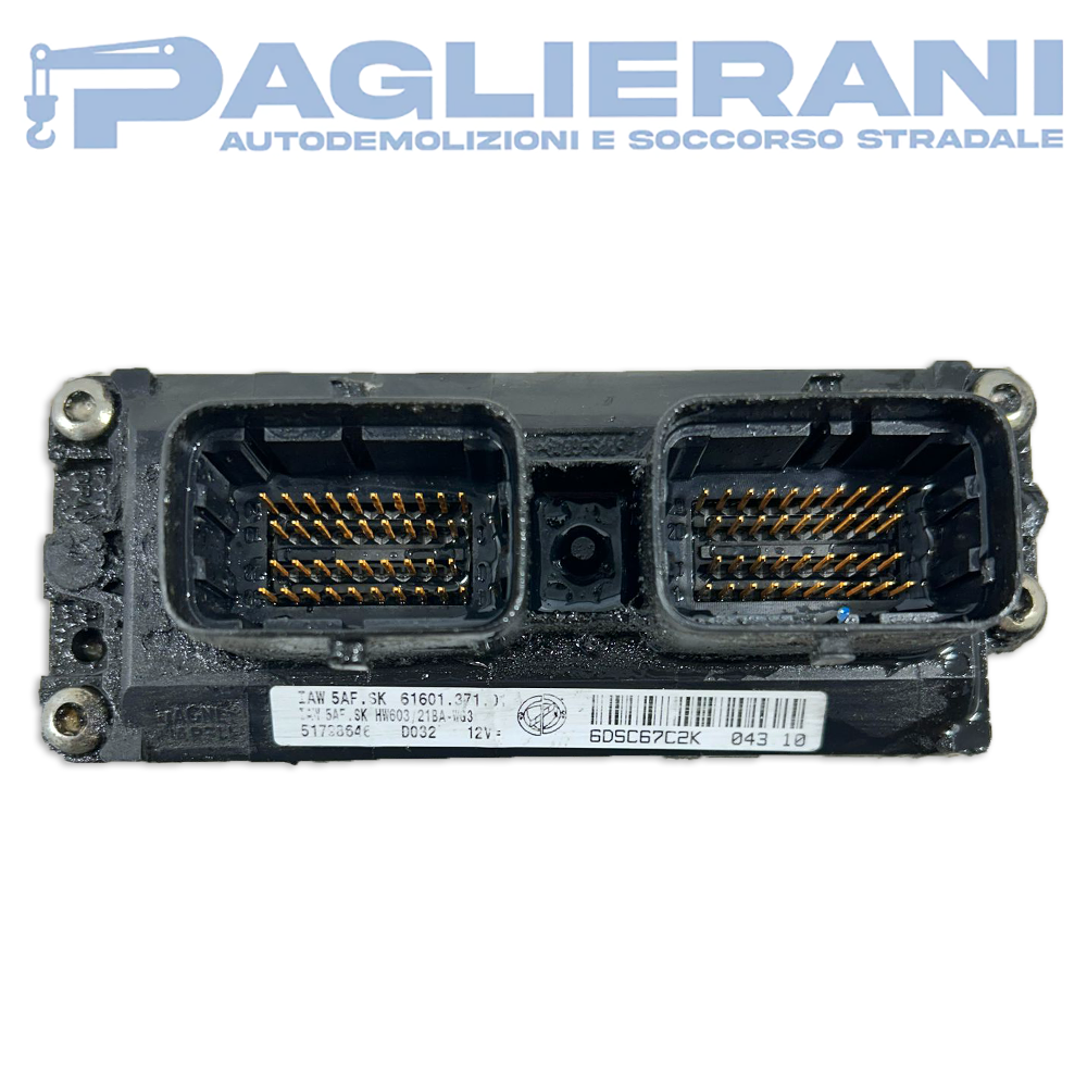 ECU Engine Control Unit Magneti Marelli FIAT Panda 169 2003-2012 IAW5AF.SK D032 (51788646)