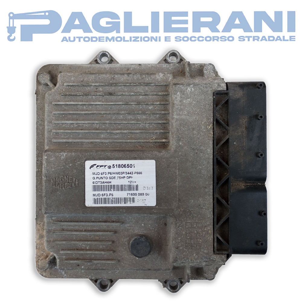 Centralina Magneti Marelli ECU Motore FPT MJD6F3.P6 Lancia Y (Cod. Rif. 51806501)