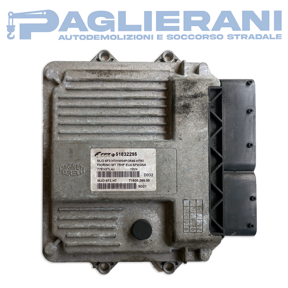Centralina Motore ECU Magneti Marelli FPT FIAT Fiorino 2008-2015 MJD6F3.H7 D032 (51832295)