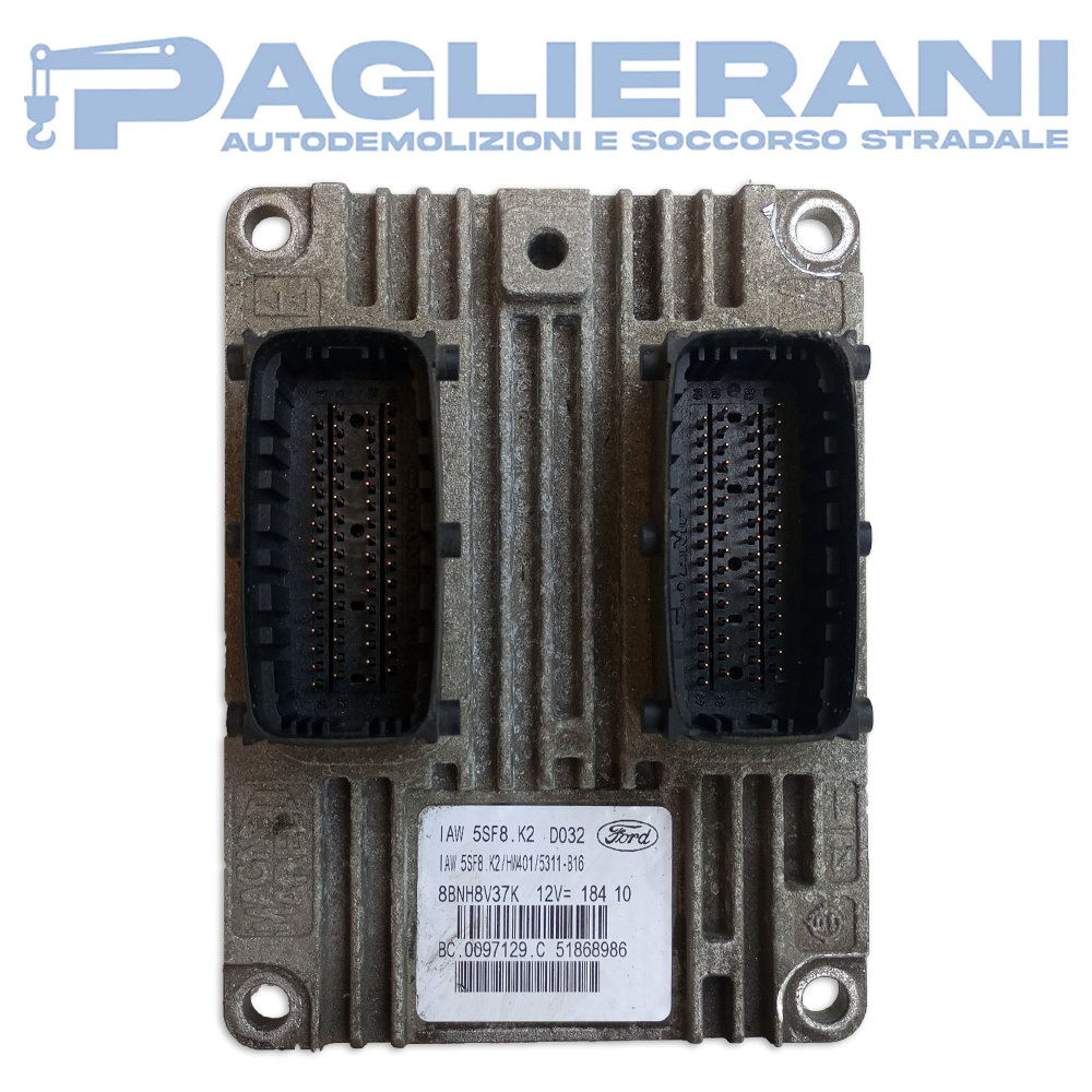 ECU Engine Control Unit Magneti Marelli Ford KA 2009-2015 IAW5SF8K2 D032 (51868986)