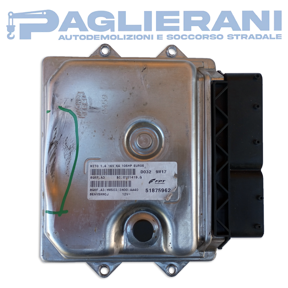 Centralina Magneti Marelli FPT ECU Motore Alfa Romeo MiTo 2013 8GMF.A3 (51875962)