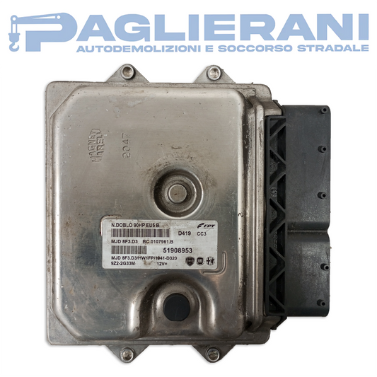 Magneti Marelli FPT ECU Engine Control Unit FIAT Doblò 2010 MJD8F3D3 D419 CC3 (51908953)