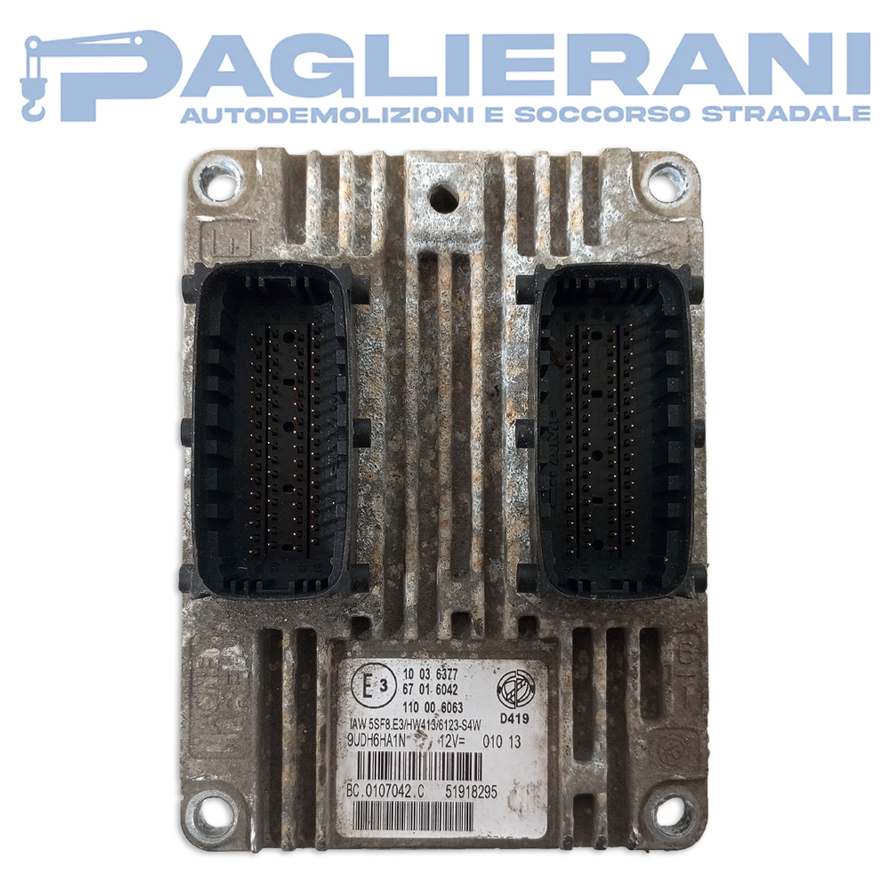 Centralina ECU FIAT 500 2007-2015 IAW5SF8.E3 D032 (Codice Rif. 51918295)