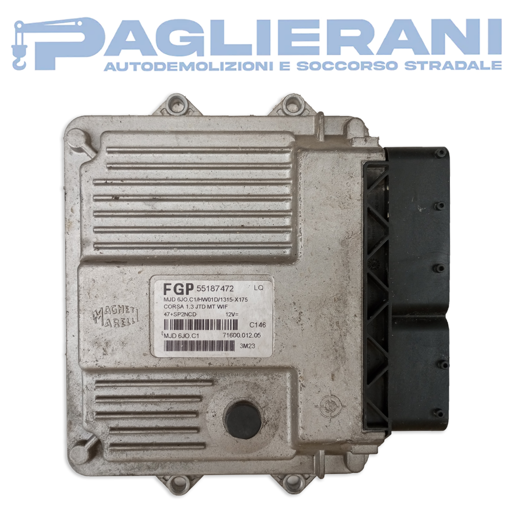 ECU Engine Control Unit Magneti Marelli FGP Opel Corsa MJD6J0CI (55187472)