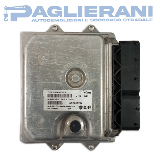 Centralina ECU Motore Magneti Marelli FPT FIAT Doblo 2013 MJD8F3D3 D419 CJ26 (55246936)