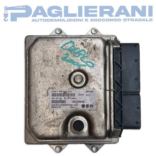 ECU Control Unit Magneti Marelli FPT FIAT Doblo 2006 MJD8F3D4 D419 EC27 (55255948)