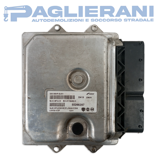 Centralina ECU Motore Magneti Marelli FPT FIAT 500 2007-2015 D419 EM29 MJD8F3C3 (55266287)