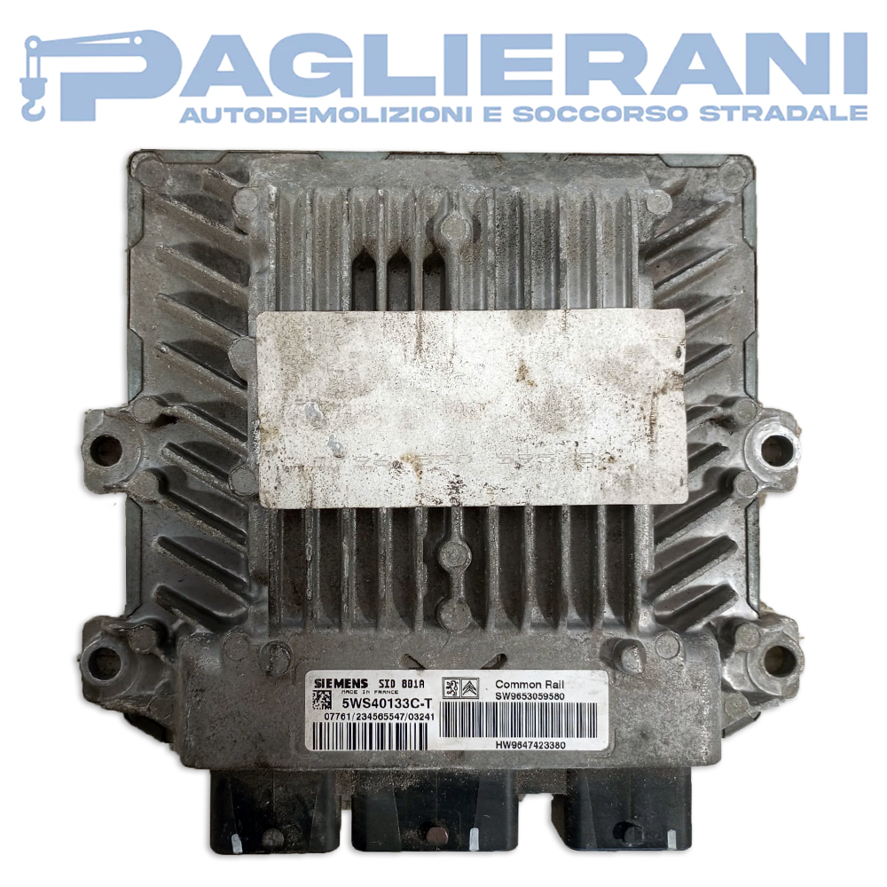 Siemens Engine Control Unit ECU Peugeot 307 2001-2009 SID801A SW9653059580 (5WS40133C-T)
