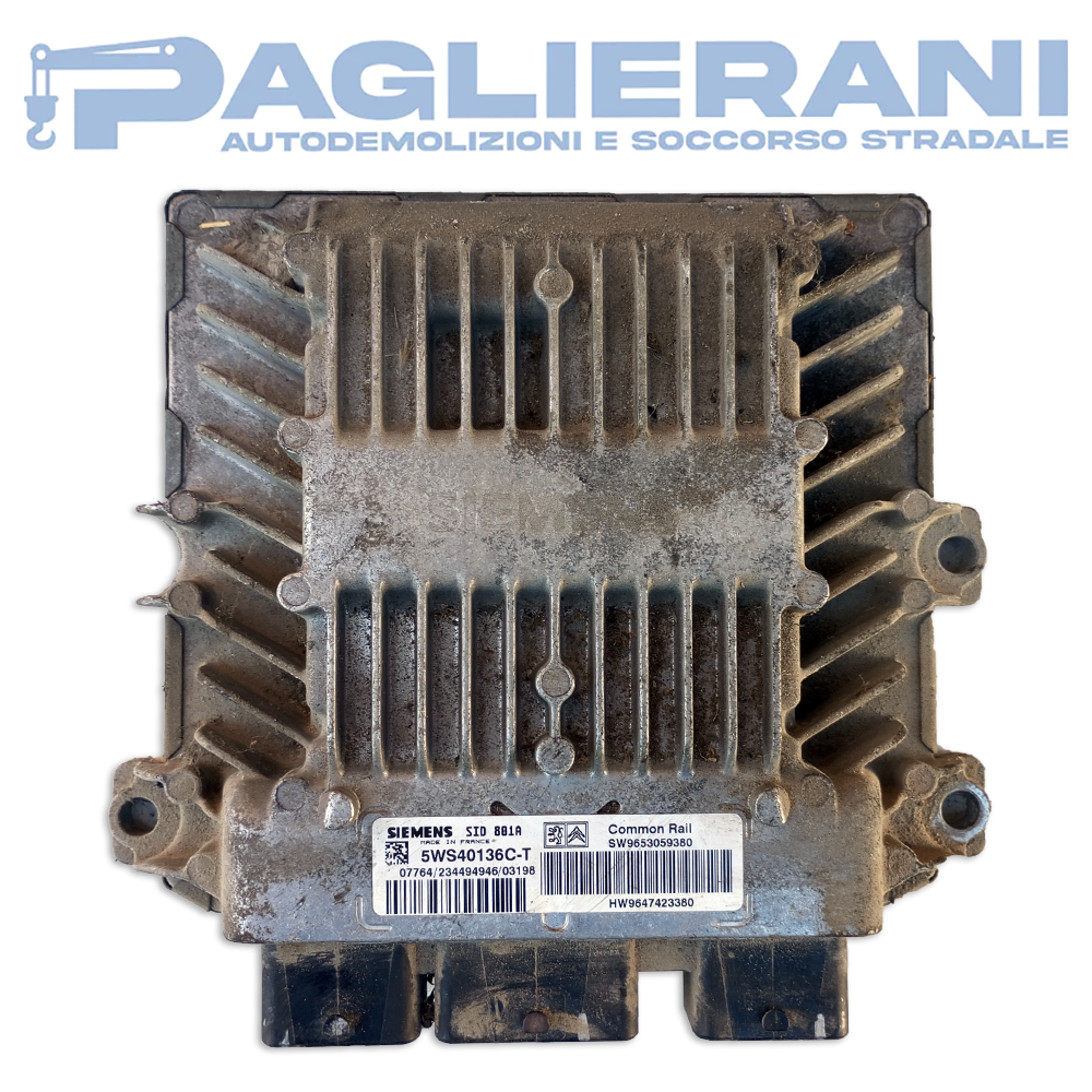 Centralina Siemens ECU Motore Citroen Berlingo 1996-2013 SID881A SW9653059380 (5WS40136C-T)
