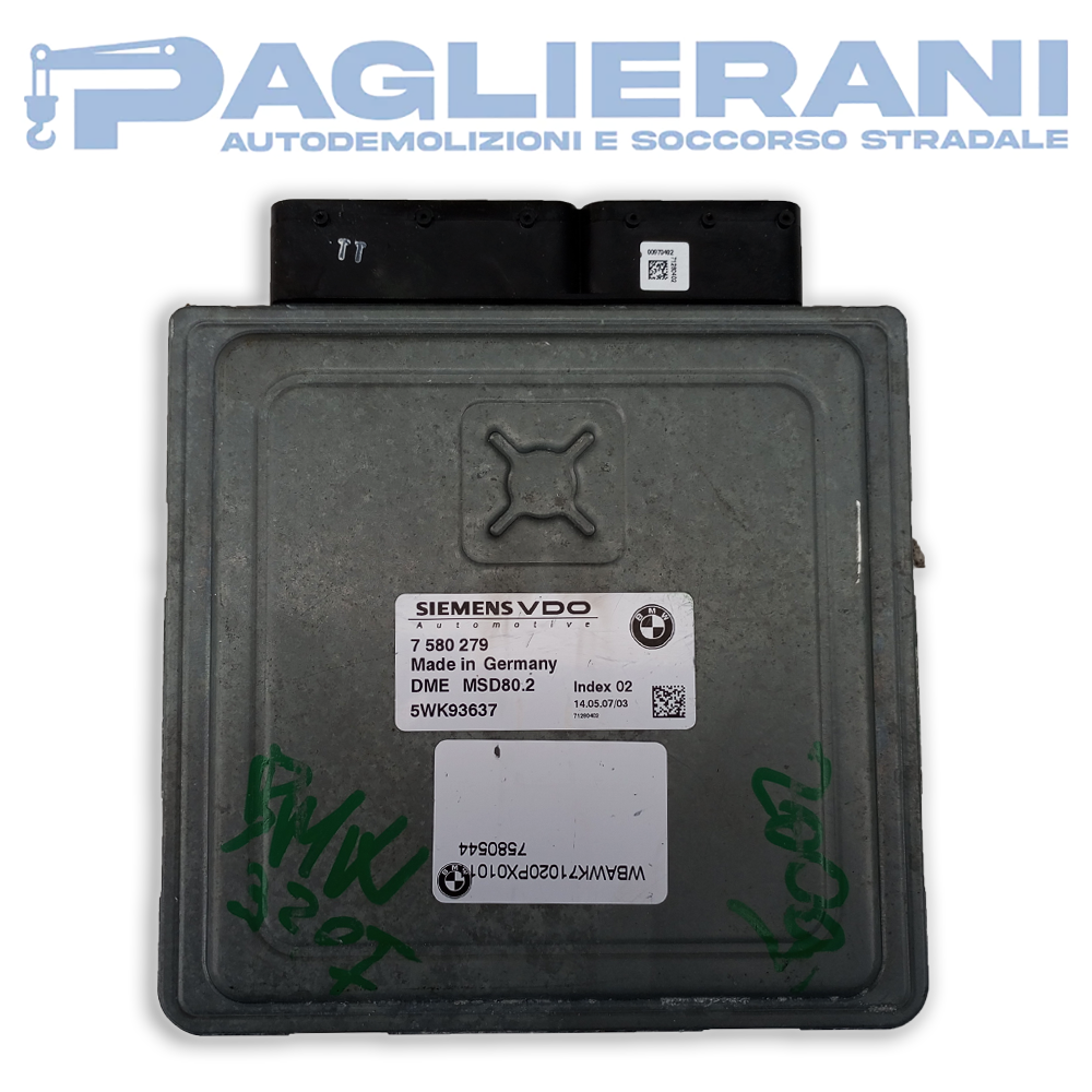 Centralina Siemens VDO ECU Motore 5WK93637 BMW (Codice Rif. 7580279)