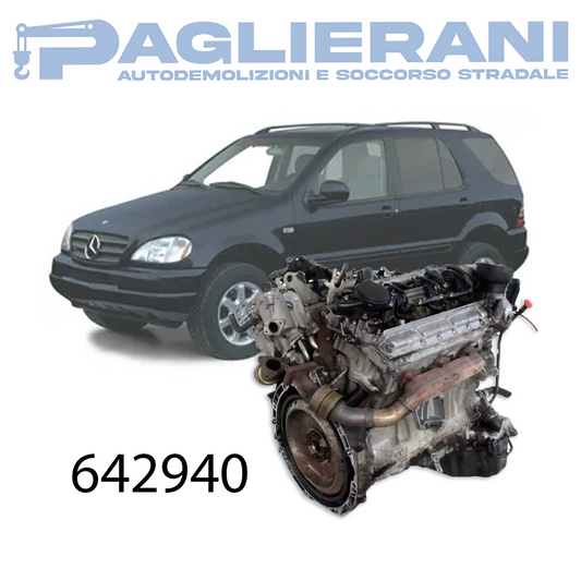 Motore 642940 Mercedes-Benz ML 2007 3000 [3.0] 165KW 224CV Diesel 320 CDI 200.000 KM