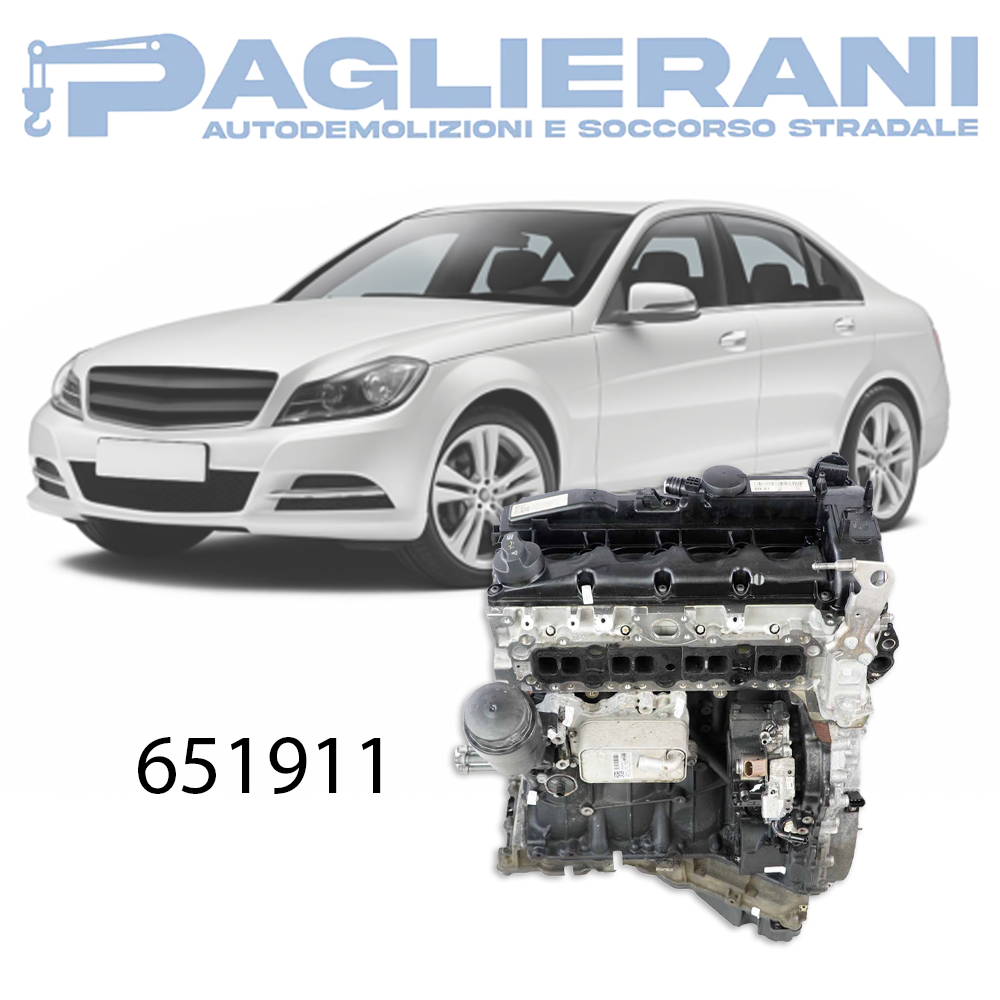 Motore 651911 Mercedes-Benz C W204 2007-2015 Benzina 2100 [2.1] Biturbo 125KW 170CV 193.000 KM