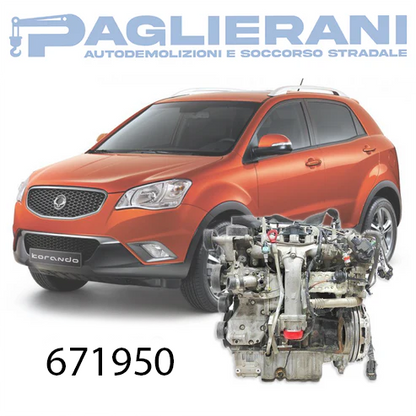 Engine 671950  Ssangyong Korando 2010 Diesel 2000 [2.0] Euro5 129KW 170HP 150.000 KM