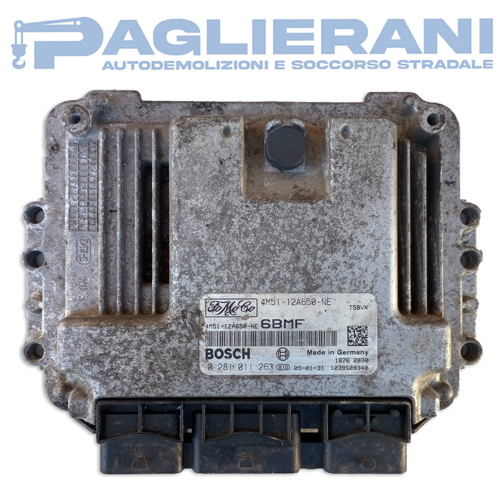 Centralina Motore ECU BOSCH FoMoCo Ford C-MAX 2003-2007 6BMF (0281011263)