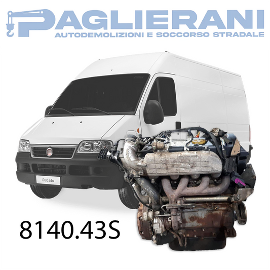 Motore 8140.43S FIAT Ducato Diesel JTD 2800 [2.8] 128CV 94KW 2006 223.000 KM