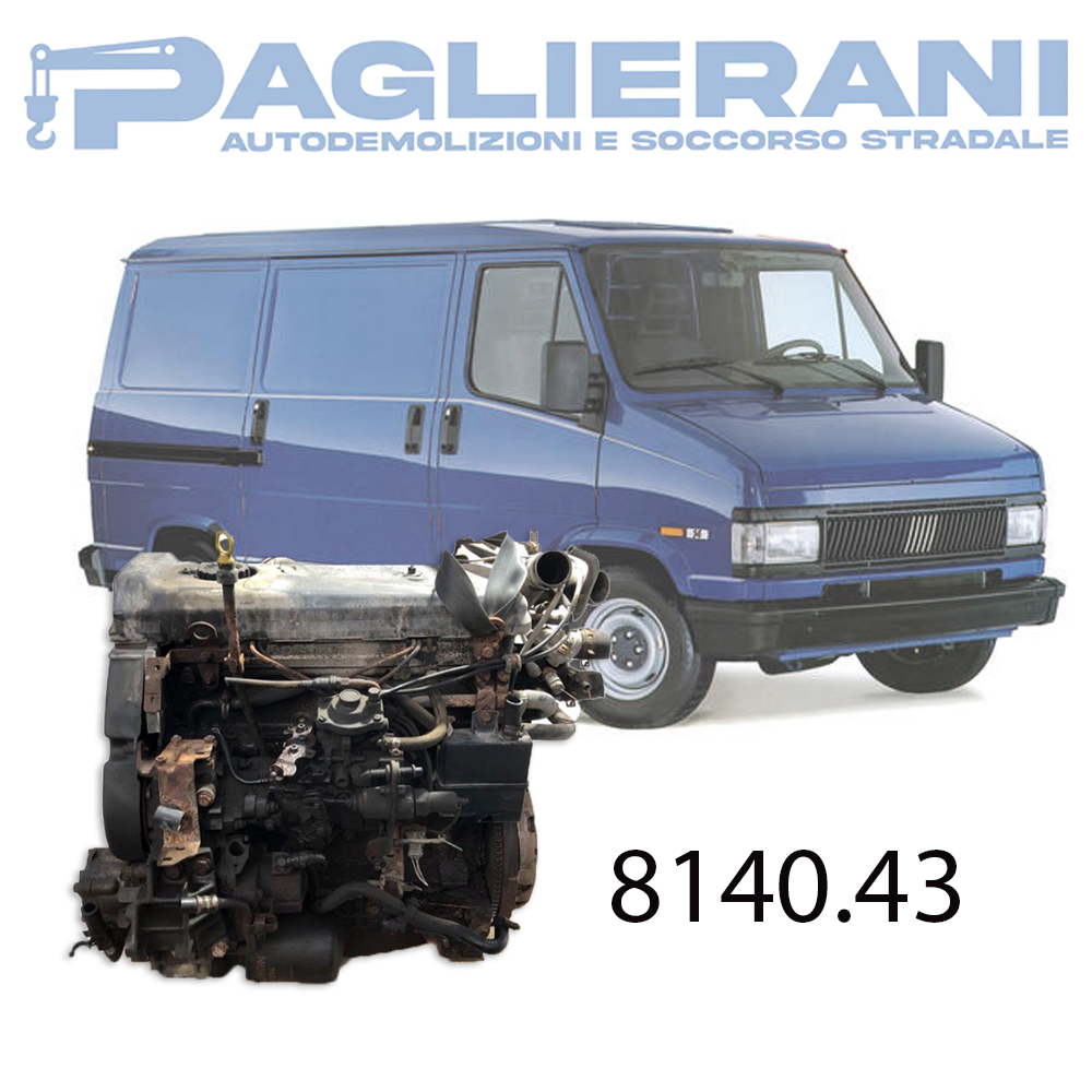 Engine 8140.43 FIAT Ducato Turbo Diesel Intercooler 2800 [2.8] 122HP 90KW 1997-2005 187.000 KM