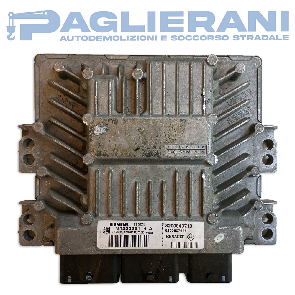 Centralina Motore ECU Siemens Renault Megane 2008 SID301 8200843713 (S122326114A)