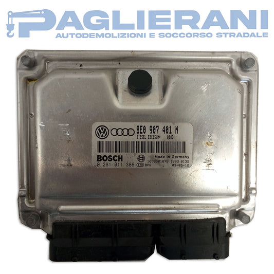 Centralina Motore ECU BOSCH Audi A4 [B5] 2000-2005 8E0907401N EDC15VM (0281011386)