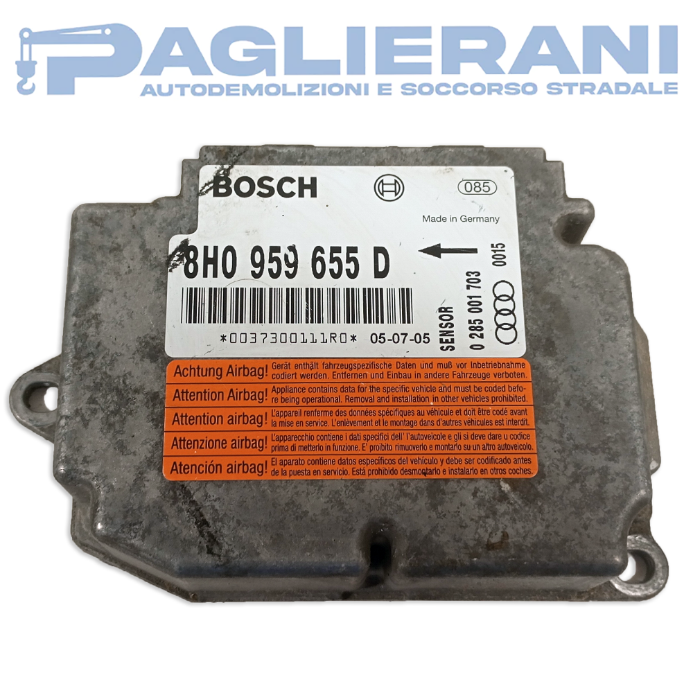 Airbag Control Unit BOSCH Audi A4 2002-2009 (Ref. Code 8H0959655D)