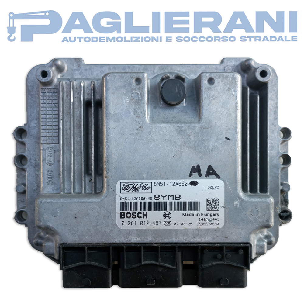 BOSCH FoMoCo ECU Engine Control Unit Ford Focus 2006-2011 8M51-12A650 8YMB (0281012487)