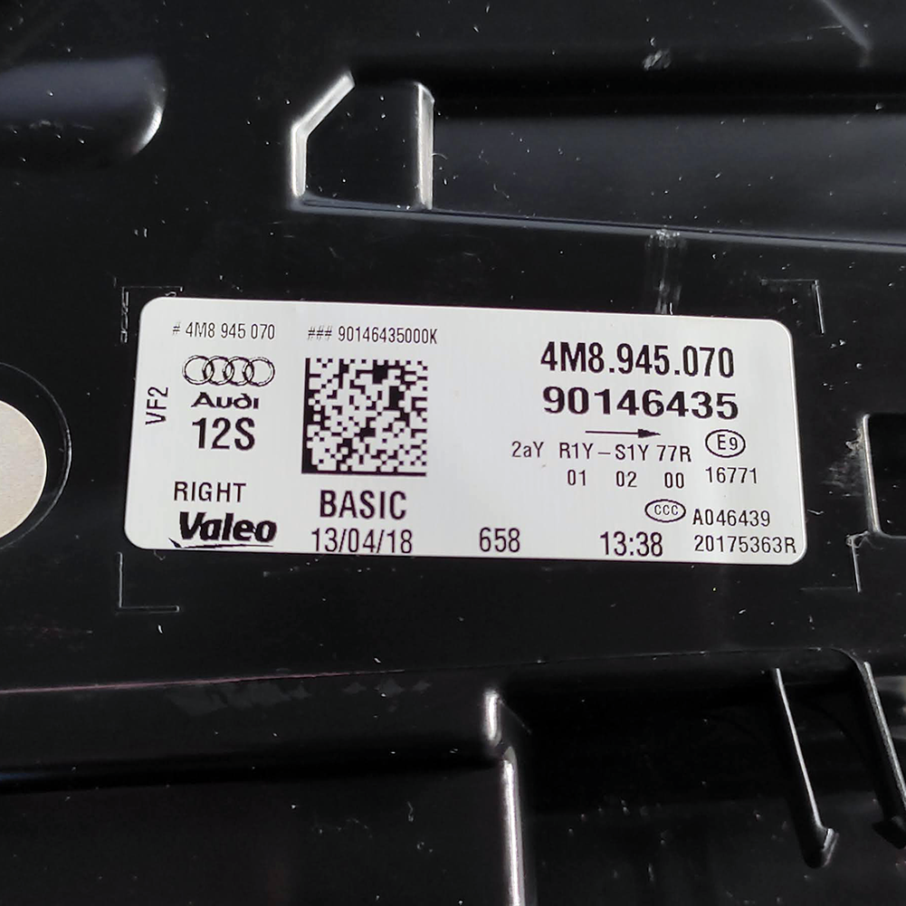 Original VALEO Right Rear Light Audi Q8/RSQ8 2018-2025 4M8945070 (90146435)