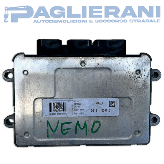 Valeo Engine ECU Control Unit FIAT Fiorino Qubo Nemo 2009 609113 V34.2 0214 (9667260380)