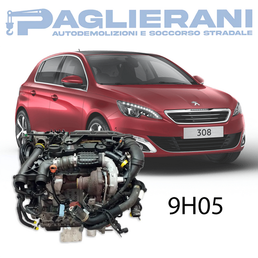 Motore 9H05 Peugeot 308 1600cc 1.6 HDI 2013 140.000 Km