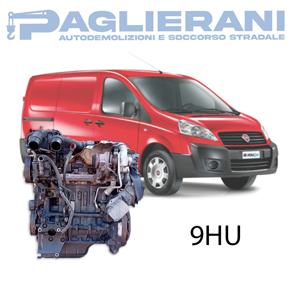 Motore 9HU FIAT Scudo 2007-2016 Diesel 1600 [1.6] 66KW 90CV 50.000 KM