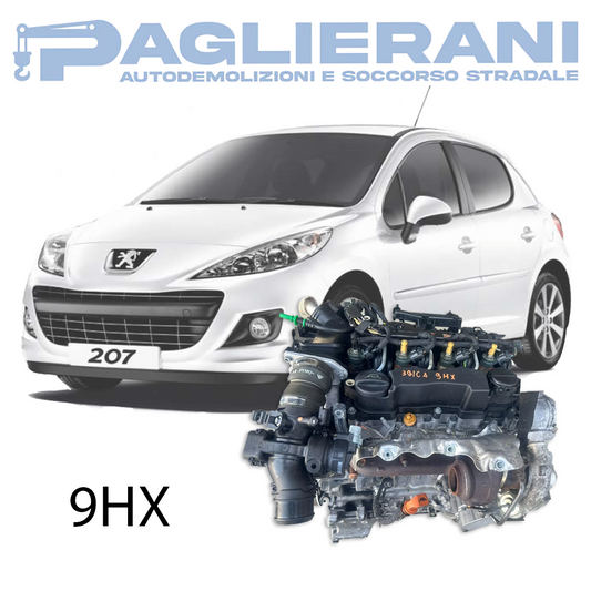 Engine 9HX Peugeot 207 1600cc Diesel 2006-2015 180.000 Km