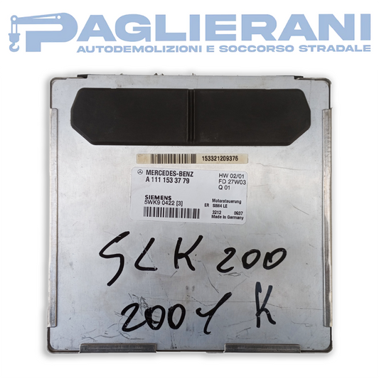 Centralina Siemens ECU Motore 5WK90422 (Codice Rif. A1111533779)