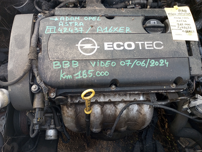 Motore A16XER Opel Astra J 2010-2015 Benzina 1600 [1.6] 85KW 115CV 16V 165.000 KM