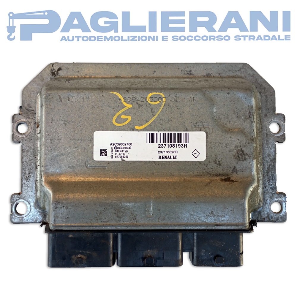 Continental ECU Engine Control Unit Dacia Dokker 2015-2026 EMS3125 237108193R (A2C39652700)