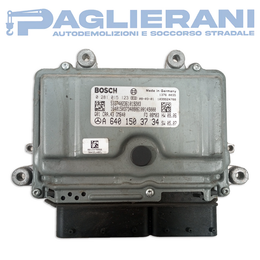 Centralina Motore ECU BOSCH Mercedes-Benz Classe A W169 2004-2007 A6401503734 (0281015123)