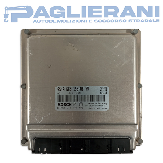 Centralina BOSCH ECU Motore Mercedes-Benz Classe A A6681530879 (Codice Rif. 0281011151)