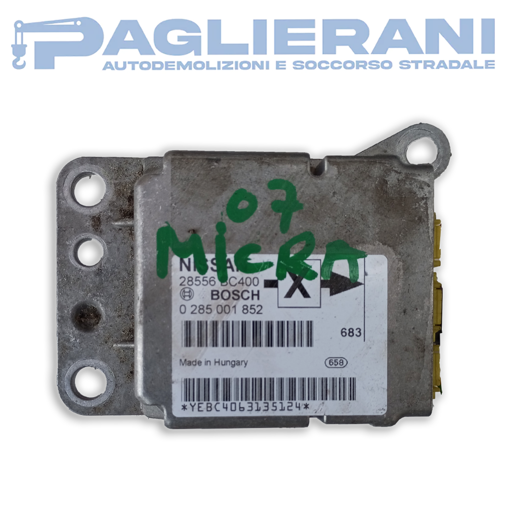 BOSCH Airbag Control Unit Nissan Micra 2007 28556BC400 (Ref. Code 0285001852)