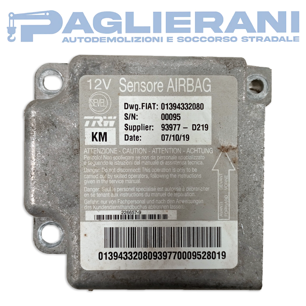 Centralina Sensore Airbag TRW FIAT Ducato 2006-2012 (01394332080)