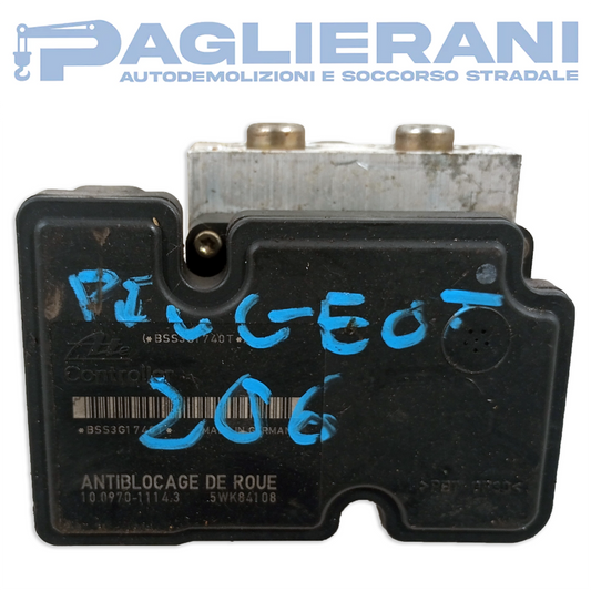 Centralina ATE Pompa ABS Peugeot 206 (Codice Rif. 10.0970 - 1114.3)