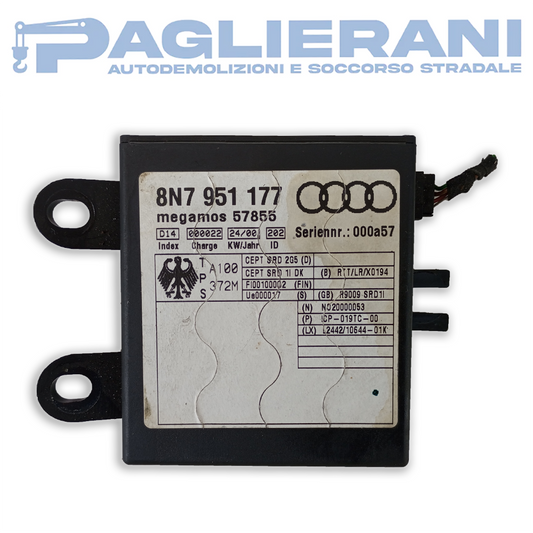 Allarme Audi 57855 Megamos (Codice Rif. 8N7951177)