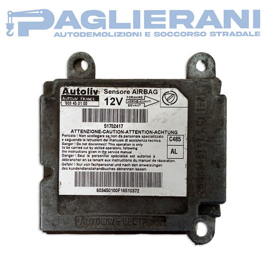 AUTOLIV 12V Lancia Y Airbag Control Unit Airbag Sensor C485 (Ref. Code 603450100)